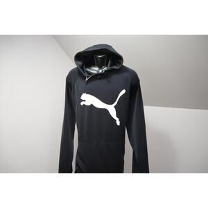 Puma Hoodie Black Long Sleeve Athletic Stretch Performance Mens Size 2XL XXL